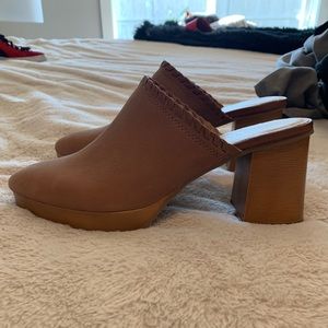 Lucky brand wooden heel clogs